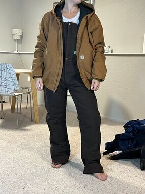 Carhartt Brown Hooded Work Jacket